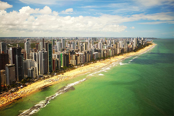 Foto Vista panorâmica da Praia de Boa Viagem - Recife/PE
